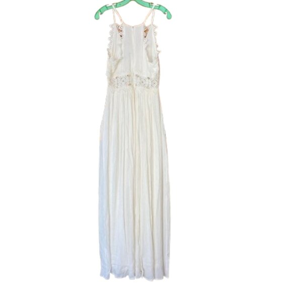 Lulus This is Love Lace Maxi Dress Lined Womens Size Small S White NWT - Picture 3 of 16